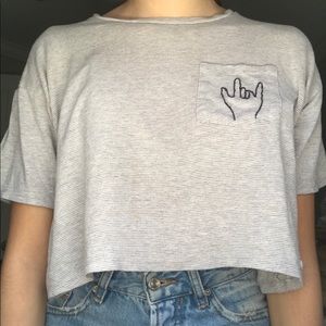 Grey crop top